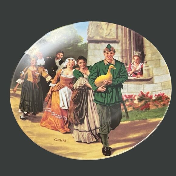 Charles Gehm Collector Plates The Golden Goose &  Die zertanzten Schuhe Grimm 8” - Picture 4 of 11